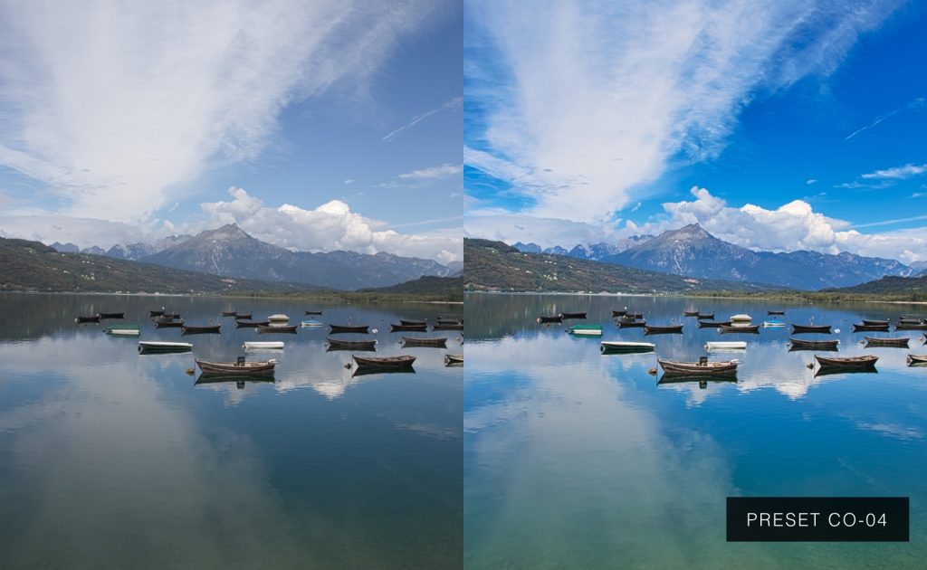 Lago con le barche ormeggiate